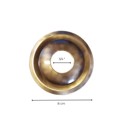Matériaux d'Antan : ROSACE SIMPLE RONDE 8 CM - 3/4