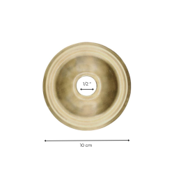 Materials of yesteryear: ROUND SINGLE ROSETTE 10 CM - 1/2