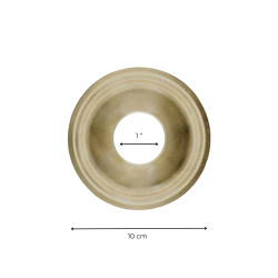 Matériaux d'Antan : ROSACE SIMPLE RONDE LAITON 10CM