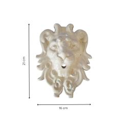 Materials of yesteryear: IVORY ENAMELLED LION'S HEAD MASCARON