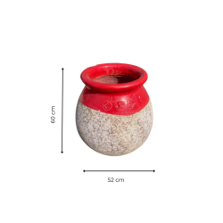 Matériaux d'Antan : JARRE GOUTTE ROUGE COQUELICOT H60