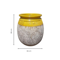 Materials of yesteryear: YELLOW GARLAND DROP JAR TRADITION H80