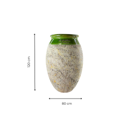 Materials of yesteryear: BIOT OLIVE JAR GREEN COLLAR H120
