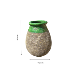 Materials of yesteryear: BIOT GREEN COLLAR DROP JAR H92