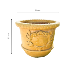 Materials of yesteryear: YELLOW TERRACOTTA VASE H76