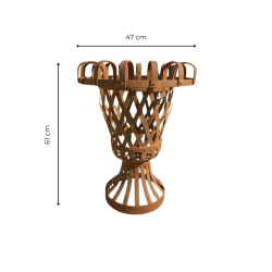 Matériaux d'Antan : VASE MÉDICIS FERRONNERIE AJOURÉE H61
