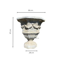 Matériaux d'Antan : VASE OCTOGONAL H57