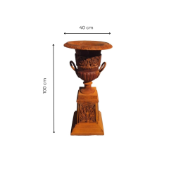 Materials of yesteryear: CAST IRON ORNAMENTAL VASE 2 HANDLES H117