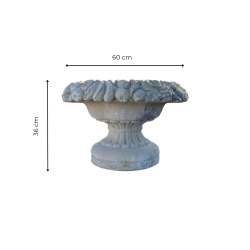 Matériaux d'Antan : VASE FLEURS ET FRUITS H34