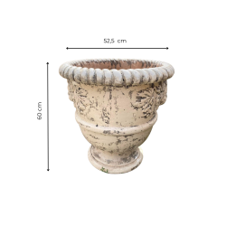 Materials of yesteryear : LANGUEDOC TERRACOTTA GLAZED VASE H55