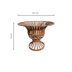 Materials of yesteryear: IRONWORK VASE H31