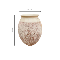 Materials of yesteryear: IVORY ENAMELLED OLIVE JAR CLASSIC PATINA H90