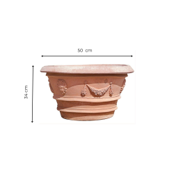 Materials of yesteryear: TERRACOTTA VASE WITH FESTOON COAT OF ARMS H34