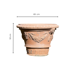 Materials of yesteryear : DECORATED MEDICIS TERRACOTTA VASE H53