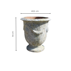 Materials of yesteryear: ANDUZE VASE IN RECONSTITUTED STONE PM H54