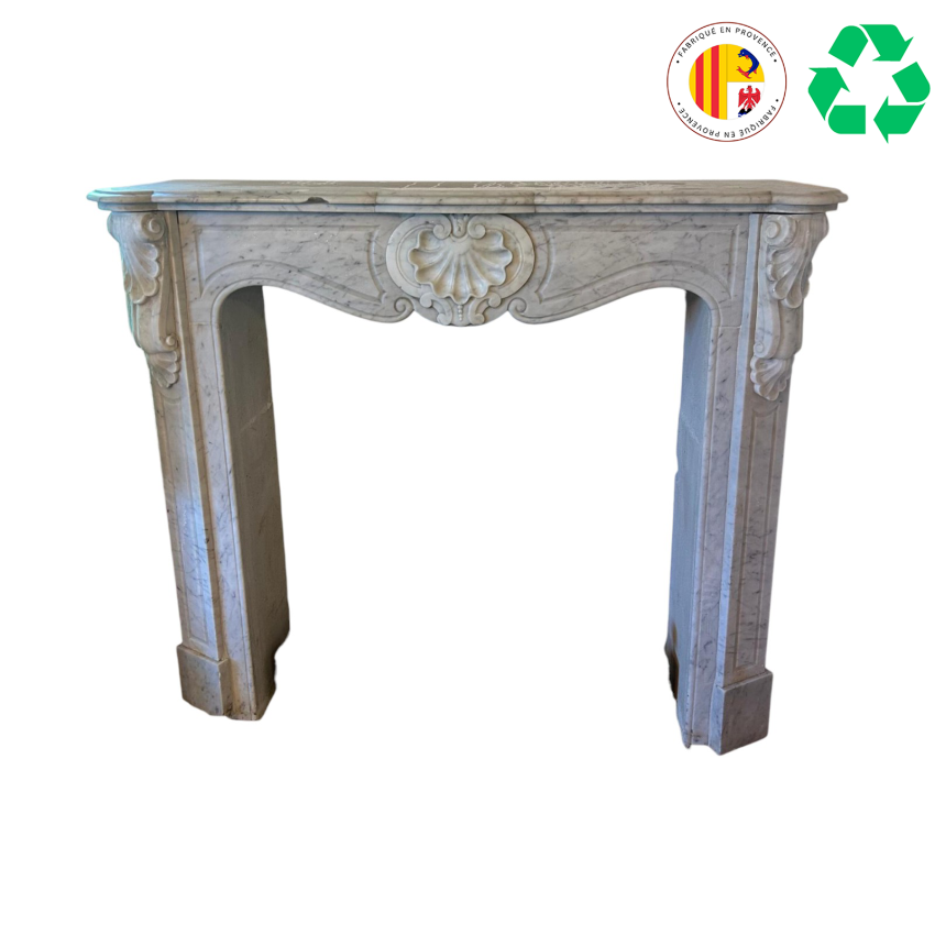 Materials of yesteryear: ANTIQUE WHITE MARBLE FIREPLACE H104