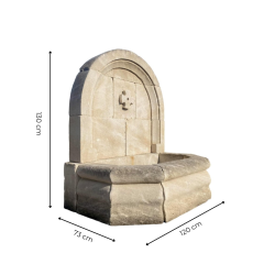 Materials of yesteryear: WALL FOUNTAIN WITH MALTESE CROSS H130