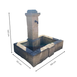 Materials of yesteryear: HALF SQUARE FOUNTAIN H140