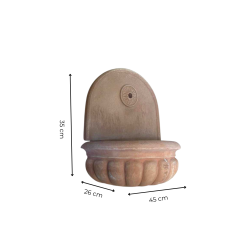 Materials of yesteryear: SMALL TERRACOTTA FOUNTAIN ON THE WALL