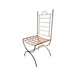 Matériaux d'antan : CHAISE EN FER QUADRILLEE H107