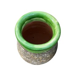 Materials of yesteryear: BIOT GREEN DROP JAR H70