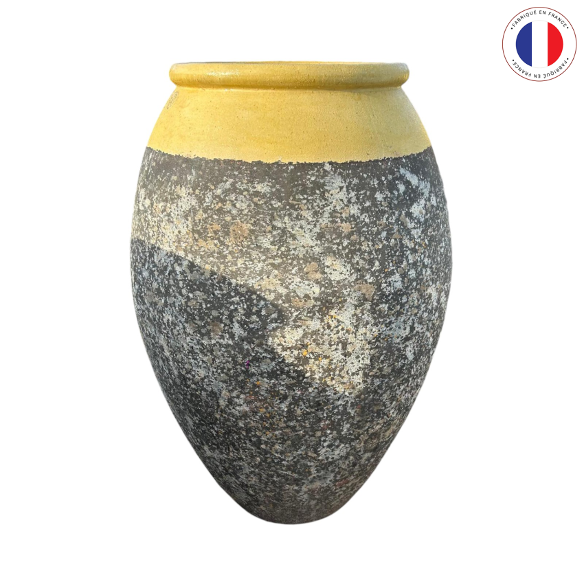 Matériaux d'antan : JARRE BIOT OLIVE JAUNE GM H120