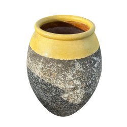 Matériaux d'antan : JARRE BIOT OLIVE JAUNE GM H120