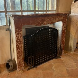 Materials of yesteryear: RED MARBLE FIREPLACE H101