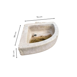Matériaux d'Antan : EVIER D'ANGLE EN PIERRE H30