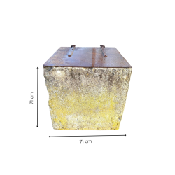 Matériaux d'Antan : PUITS CARRE ANCIEN AVEC COUVERCLE H71