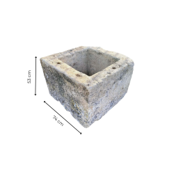 Matériaux d'Antan : PUITS CARRE ANCIEN EN PIERRE H53