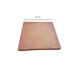 Matériaux d'Antan : CARREAUX TERRE CUITE FAIT MAIN ROUGE MOYEN 23x23x2