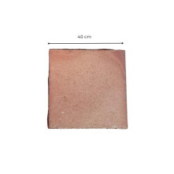 Materials of yesteryear: HANDMADE TERRACOTTA LEAF TILE 40x40 LIGHT RED