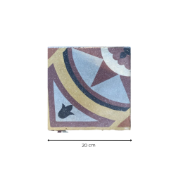 Matériaux d'Antan : LOT DE CARREAUX EN CIMENT A MOTIF (11,5M2)