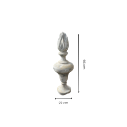 Materials of yesteryear: NINETEENTH CENTURY FLAMED FINIAL IN ZINC H66