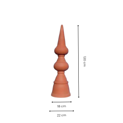 POINCON ROUGE TERRE CUITE H80