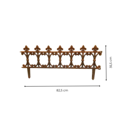 Matériaux d'Antan : BORDURE DE JARDIN FLEUR DE LYS EN FONTE H36