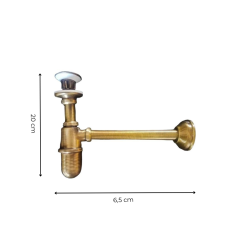 Matériaux d'Antan : SIPHON LAITON AVEC BONDE 6,5 CM