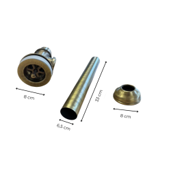 Matériaux d'Antan : SIPHON LAITON AVEC BONDE 8 CM
