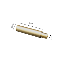 Materials of yesteryear: EXTENSION - FITTING 10 CM MATTE - 1/2