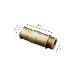 Matériaux d'Antan : RALLONGE-RACCORD 12CM - 1''1/2 MAT