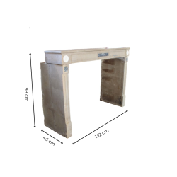 Materials of yesteryear: BEIGE STONE FIREPLACE H98