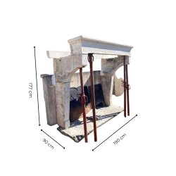 Materials of yesteryear: OLD STONE FIREPLACE H177