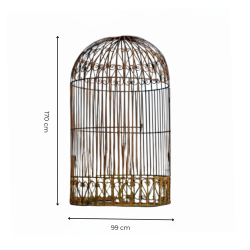 Matériaux d'Antan : CAGE A OISEAU EN FER H170