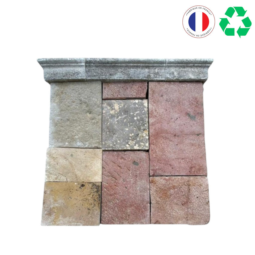 Matériaux d'antan : FRONTON DE FONTAINE EN PIERRE H110