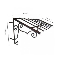 Matériaux d'Antan : MARQUISE 1 PAN EN FER FORGE H80