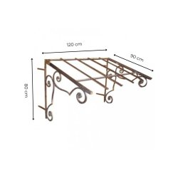 Materials of yesteryear: SMALL CANOPY 1 PAN IN WROUGHT IRON H80