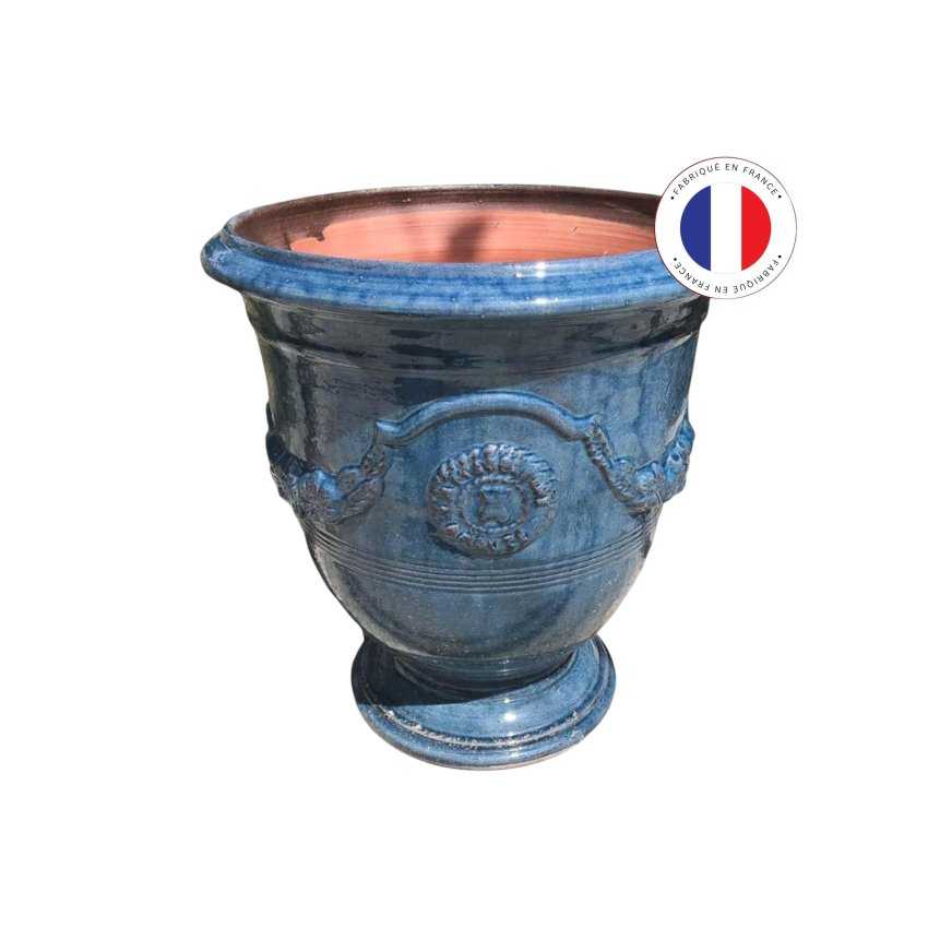 Matériaux d'Antan : VASE ANDUZE BLEU LAVANDE N°5 H32