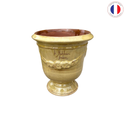Matériaux d'antan : VASE ANDUZE JAUNE TRADITION H22