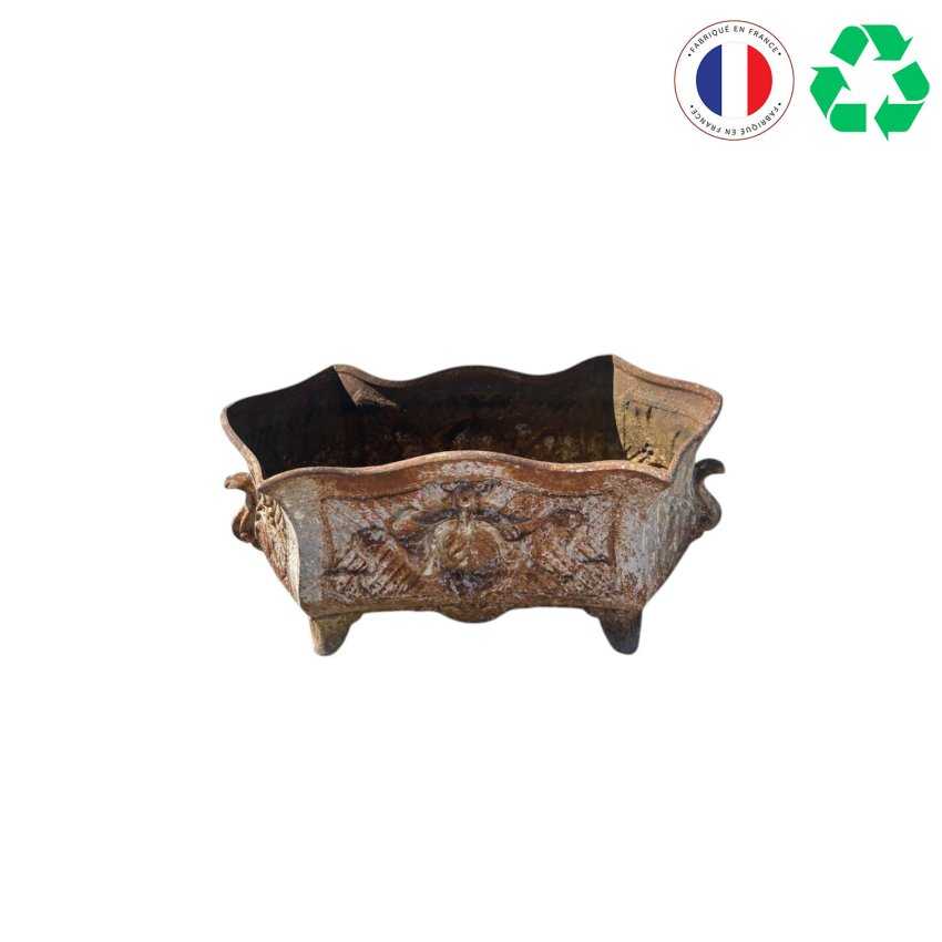 Matériaux d'antan : JARDINIERE EN FONTE ANCIENNE H18